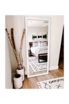 Hümas Dekoratif Retro  Beyaz Boy Aynası 120 x 58 cm